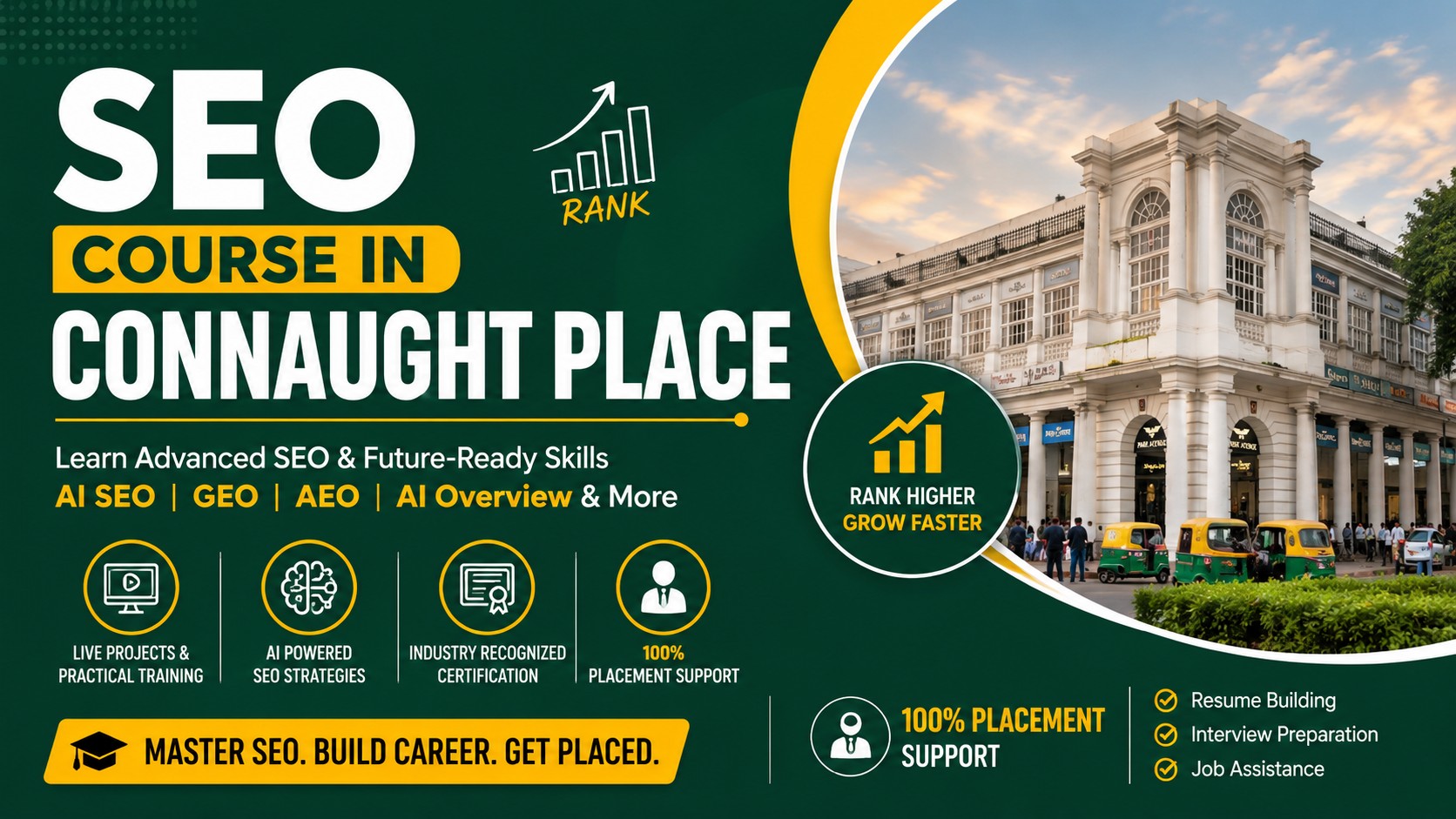 SEO Course In Connaught Place | Learn AI SEO , GEO , AEO , AI Overview | 100% Placement Support
