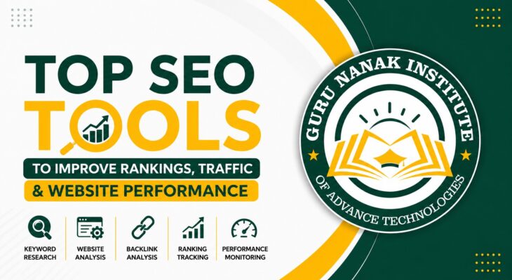 Master SEO with the top SEO tools used for keyword research, website analysis, backlink tracking, and performance optimization at GNIAT.