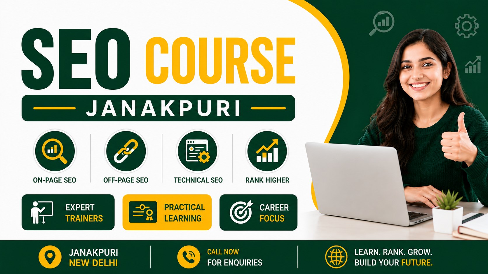 #1 SEO Course Janakpuri | Learn AI SEO , GEO , AEO | 100% Placement Support
