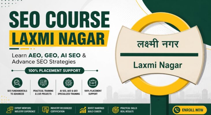 SEO Course Laxmi Nagar | Learn AEO , GEO , AI SEO | 100% Placement Support  