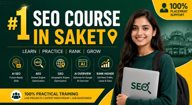 #1  SEO Course In Saket  | Learn AEO , GEO , AI SEO , AI Overview  | 100% Placement Support 