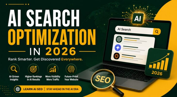 AI SEO concept showing optimization for artificial intelligence search engines
