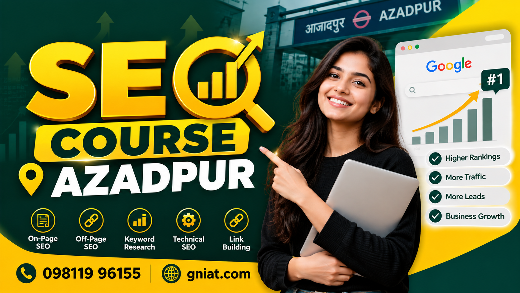 We Teach You How To Rank Your Website | SEO Course AzadPur | GNIAT